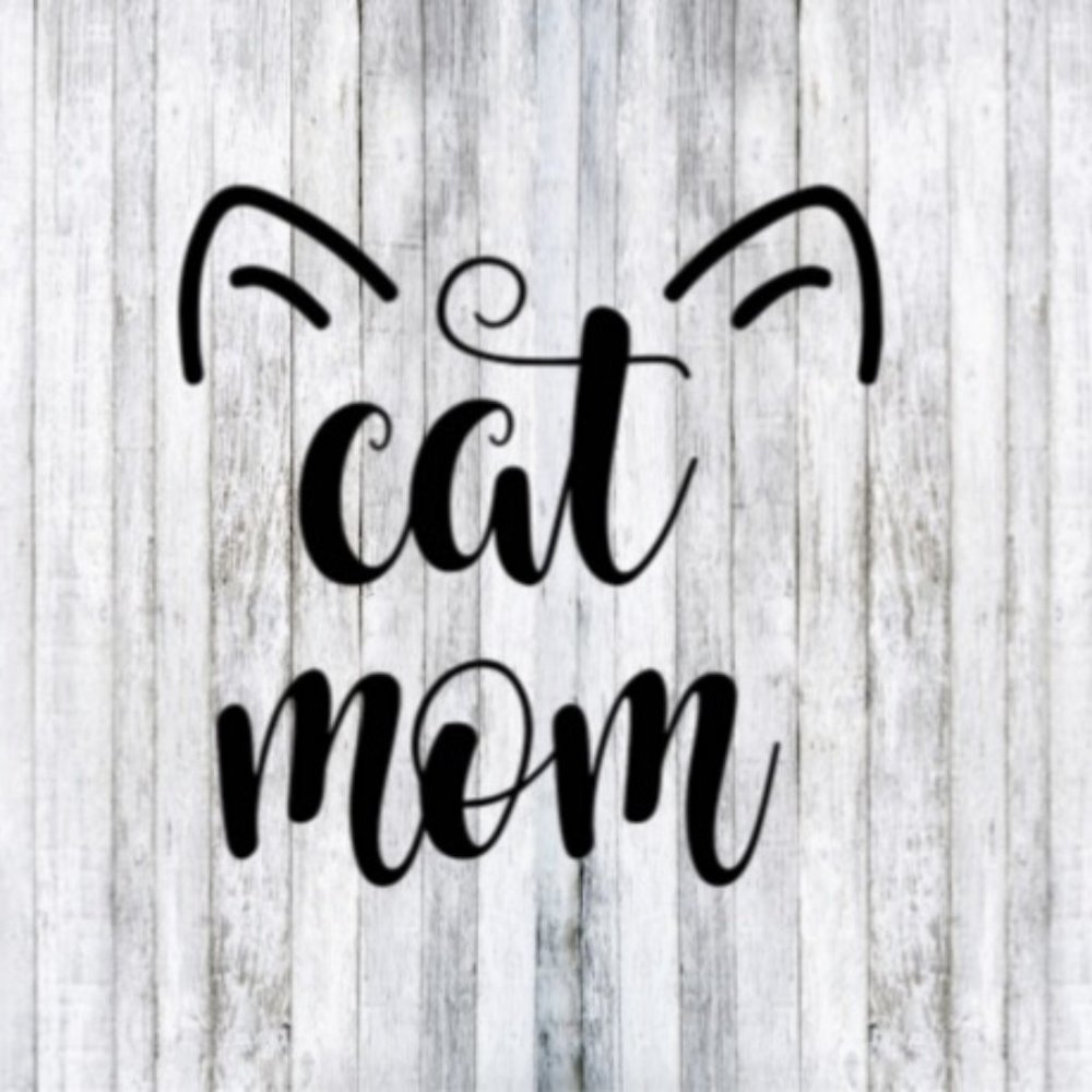 Cat Mom Kitty Mom Cat Ears Car Window Decal